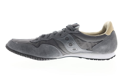 Saucony Bullet S2943-168 Mens Gray Suede Canvas Athletic Running Shoes