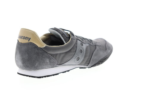 Saucony Bullet S2943-168 Mens Gray Suede Lace Up Athletic Running Shoes