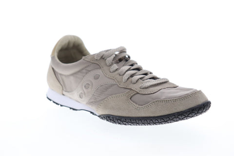 Saucony Bullet S2943-169 Mens Brown Suede Canvas Athletic Running Shoes