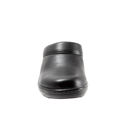 Softwalk Murietta S6015-001 Womens Black Leather Clogs Sandals Shoes