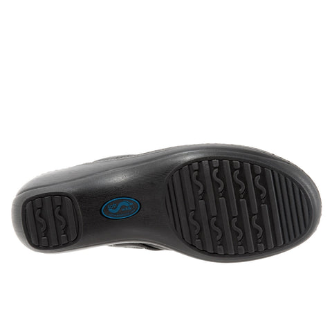 Softwalk Murietta S6015-001 Womens Black Leather Clogs Sandals Shoes