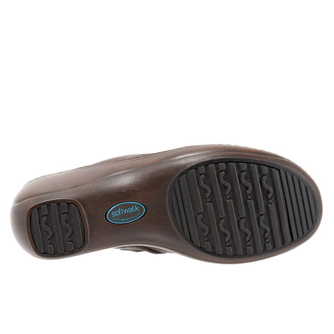 Softwalk Murietta S6015-229 Womens Brown Narrow Leather Clogs Sandals Shoes