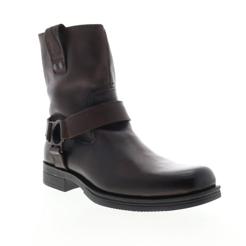 Calvin Klein Lian Burnished S7465 Mens Brown Leather Casual Casual Dress Shoes