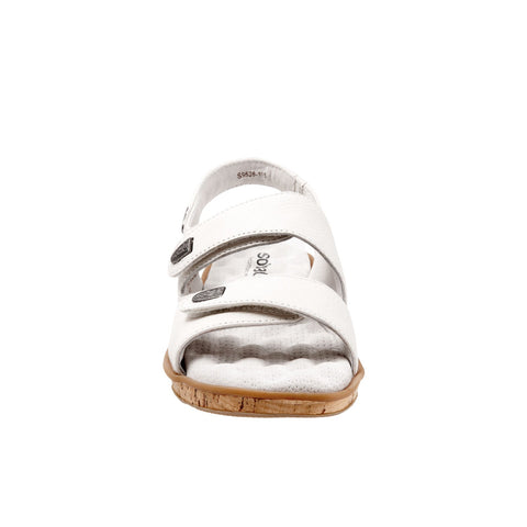Softwalk Bolivia S9528-115 Womens White Narrow Slingback Sandals Shoes