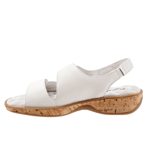 Softwalk Bolivia S9528-115 Womens White Narrow Slingback Sandals Shoes
