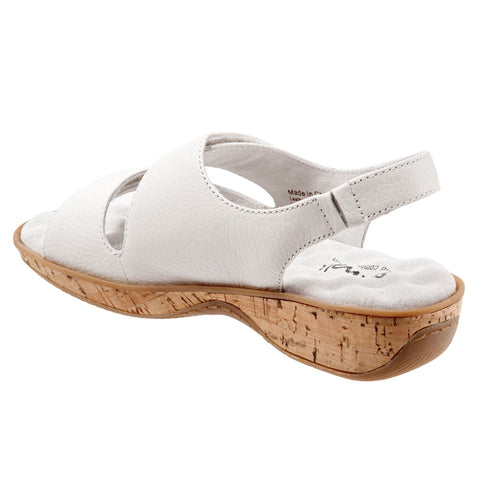 Softwalk Bolivia S9528-115 Womens White Narrow Slingback Sandals Shoes
