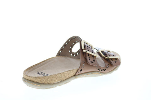 Earth Sand Havana Eco Calf Womens Brown Leather Strap Sandals Shoes