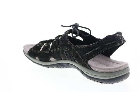 Earth Origins Sassy Womens Black Narrow Leather Gladiator Sandals Shoes