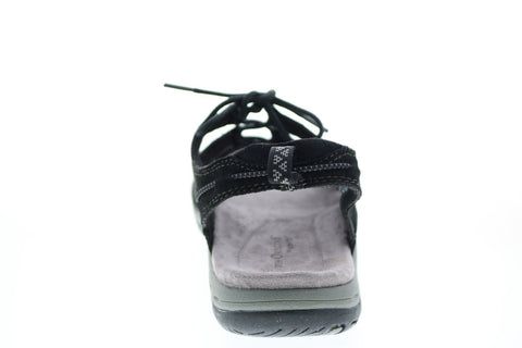 Earth Origins Sassy Womens Black Narrow Leather Gladiator Sandals Shoes