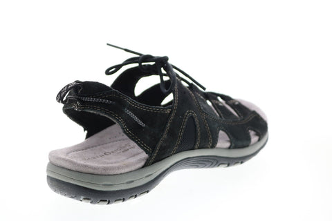 Earth Origins Sassy Womens Black Narrow Leather Gladiator Sandals Shoes