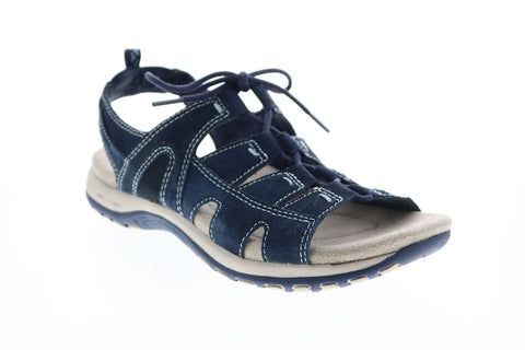 Earth Origins Sassy Womens Blue Narrow Leather Gladiator Sandals Shoes