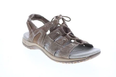 Earth Origins Sassy Womens Brown Wide Leather Gladiator Sandals Shoes