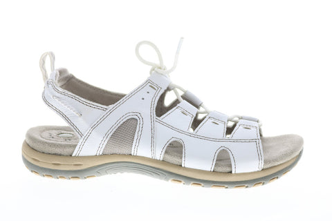 Earth Origins Sassy Womens White Narrow Leather Gladiator Sandals Shoes