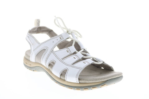 Earth Origins Sassy Womens White Narrow Leather Gladiator Sandals Shoes