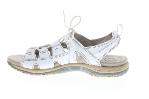 Earth Origins Sassy Womens White Narrow Leather Gladiator Sandals Shoes