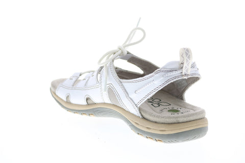 Earth Origins Sassy Womens White Narrow Leather Gladiator Sandals Shoes