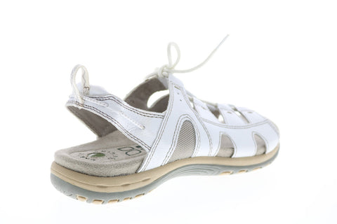 Earth Origins Sassy Womens White Narrow Leather Gladiator Sandals Shoes