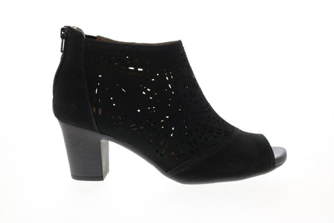 Earth Origins Shaye Womens Black Suede Zipper Ankle & Booties Boots