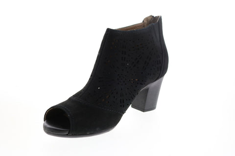 Earth Origins Shaye Womens Black Suede Zipper Ankle & Booties Boots