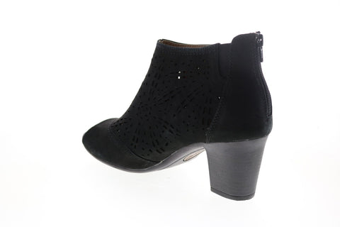 Earth Origins Shaye Womens Black Suede Zipper Ankle & Booties Boots