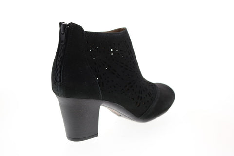 Earth Origins Shaye Womens Black Suede Zipper Ankle & Booties Boots
