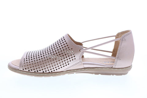 Earth Shelly Slip On Womens Pink Leather Strap Sandals Shoes