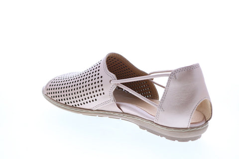 Earth Inc. Shelly Slip On Womens Pink Leather Strap Sandals Shoes