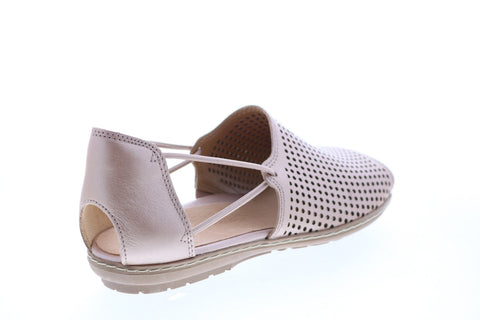 Earth Inc. Shelly Slip On Womens Pink Leather Strap Sandals Shoes