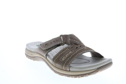 Earth Origins Sizzle Womens Brown Narrow Suede Flip-Flop Sandals Shoes