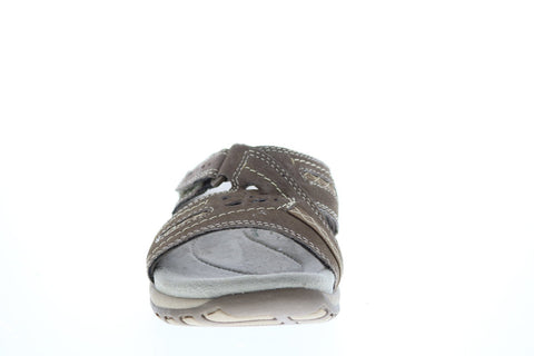 Earth Origins Sizzle Womens Brown Narrow Suede Flip-Flop Sandals Shoes