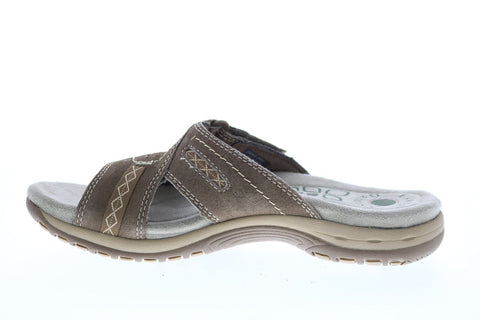 Earth Origins Sizzle Womens Brown Narrow Suede Flip-Flop Sandals Shoes