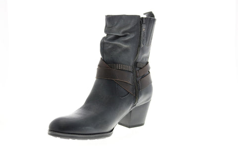 Earth Inc. Spruce Tumbled Leather Womens Gray Leather Zipper Casual Dress Boots