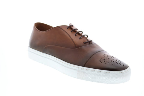 Bruno Magli STEFANO STEFANO Mens Brown Lace Up Designer Sneakers Shoes