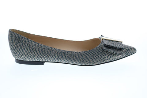 Bruno Magli Stefy Womens Black Leather Slip On Flats Ballet Shoes
