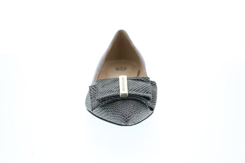Bruno Magli Stefy Womens Black Leather Slip On Flats Ballet Shoes