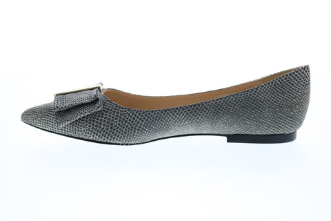 Bruno Magli Stefy Womens Black Leather Slip On Flats Ballet Shoes