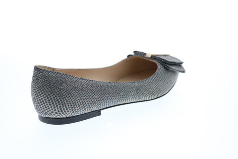 Bruno Magli Stefy Womens Black Leather Slip On Flats Ballet Shoes