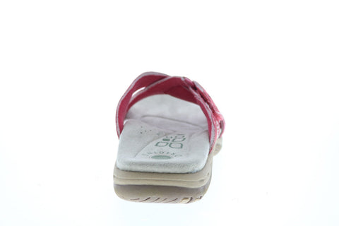 Earth Origins Sterling Womens Red Suede Strap Sandals Shoes