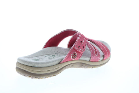 Earth Origins Sterling Womens Red Suede Strap Sandals Shoes