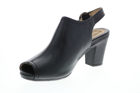 Earth Origins Sydney Womens Black Leather Slip On Ankle & Booties Boots