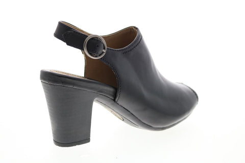 Earth Origins Sydney Womens Black Leather Slip On Ankle & Booties Boots