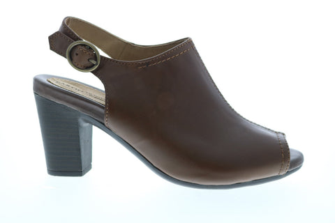 Earth Origins Sydney Womens Brown Leather Slip On Ankle & Booties Boots