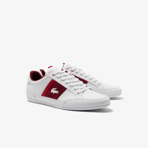 Lacoste Chaymon 223 1 CMA Mens White Leather Lifestyle Sneakers Shoes