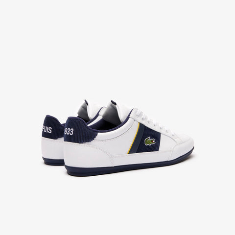 Lacoste Chaymon 223 3 CMA Mens White Leather Lifestyle Sneakers Shoes