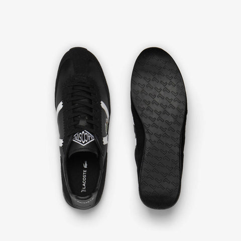 Lacoste Low Pro Vtg 223 1 CMA Mens Black Suede Lifestyle Sneakers Shoes