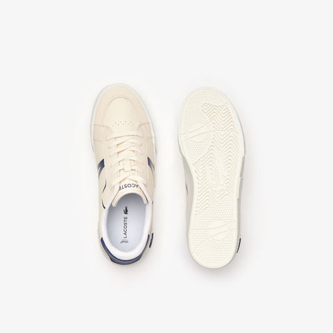 Lacoste L004 223 4 CMA Mens Beige Leather Lifestyle Sneakers Shoes