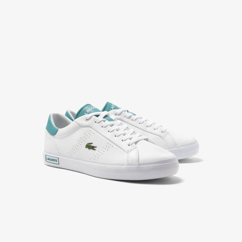 Lacoste Powercourt 2.0 223 2 SMA Mens White Leather Lifestyle Sneakers Shoes