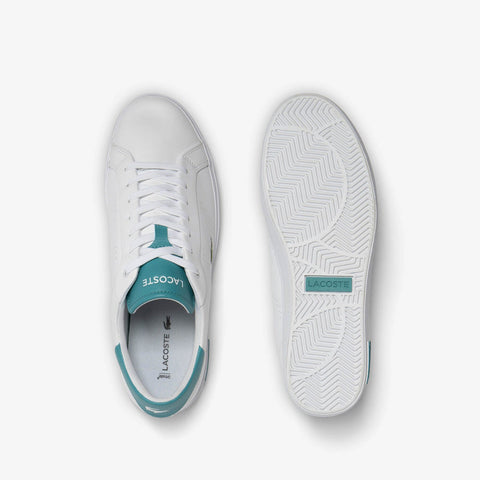 Lacoste Powercourt 2.0 223 2 SMA Mens White Leather Lifestyle Sneakers Shoes