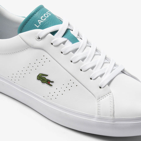 Lacoste Powercourt 2.0 223 2 SMA Mens White Leather Lifestyle Sneakers Shoes