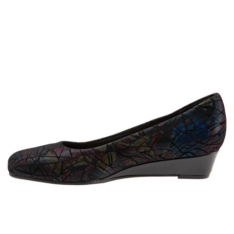 Trotters Lauren T1110-095 Womens Black Leather Slip On Loafer Flats Shoes